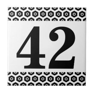 Beira sextavada do azulejo do número