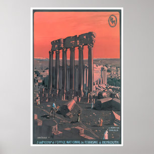 Beirut Líbano Impressão de Arte Cartaz de Viagem V