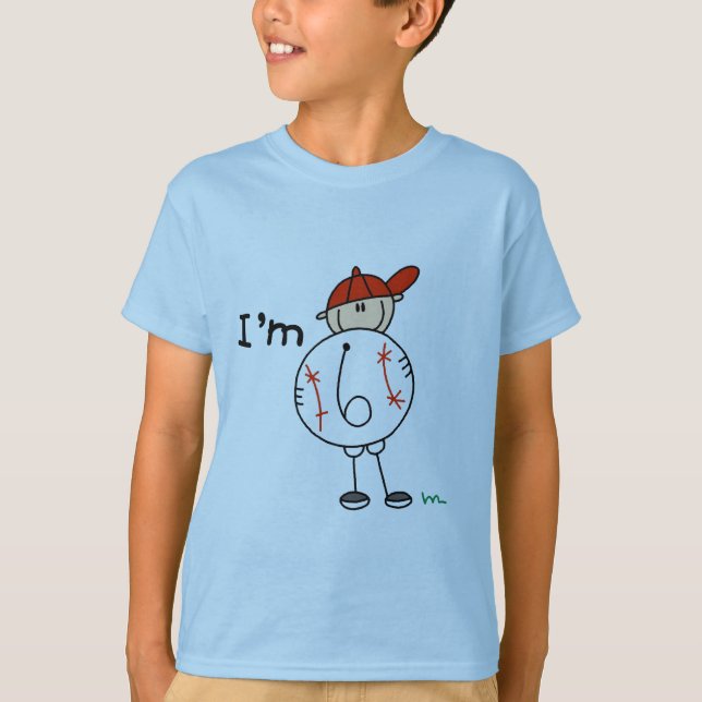 Beisebol do garoto, tenho 6 Camisetas e presentes (Frente)