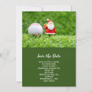 Beisebol salve a data Convite de Natal