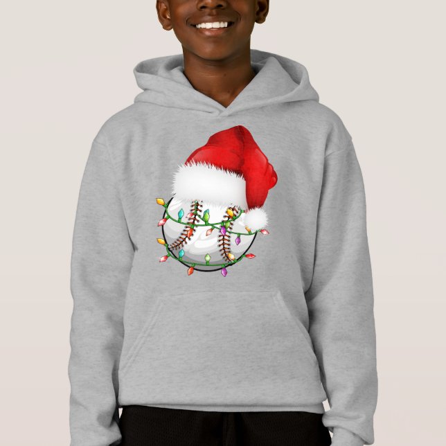 Beisebol Santa Hat Hoodie (Frente)
