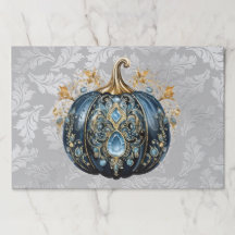 Bela abóbora azul-joalhada descartável