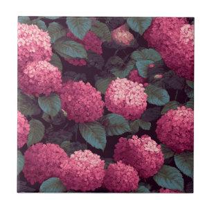 Bela Arte Deco Hydrangeas Azulejos Para Hallway