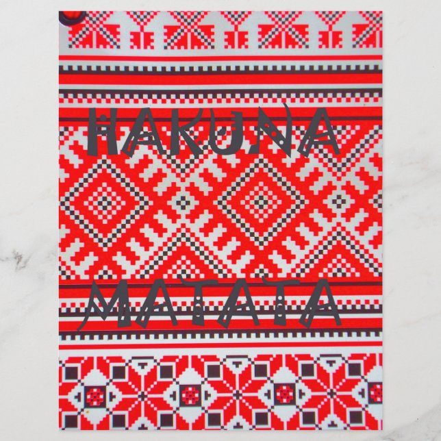 Bela Arte Gráfica com Texto Hakuna Matata Design (Frente)