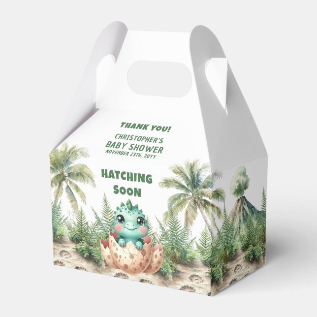 Bela Bebê Dino A Atacar Em Breve Obrigado Caixa (Frente)