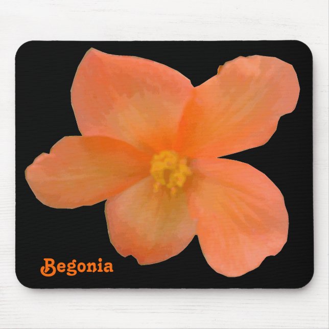 Bela Begonia Personalizável Mousepad (Frente)