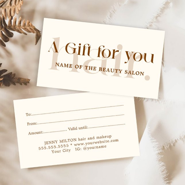 Bela Bela Marrom Elegante Simples (Criador carregado)