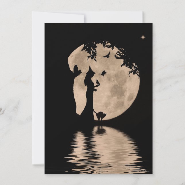 Bela Bênção de Samhain com Bruxa e Animais (Frente)