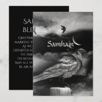 Bela Bênção de Samhain Lua Corvo Corvos