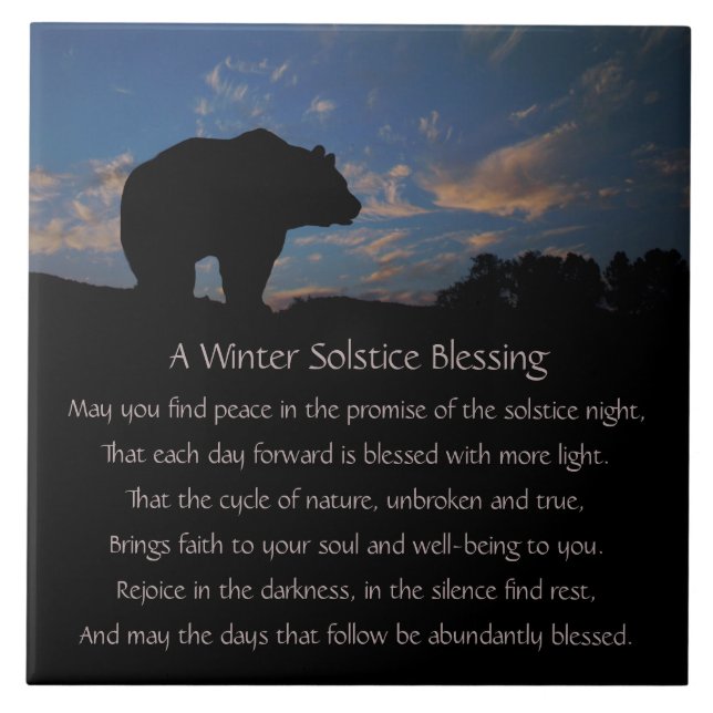 Bela Bênção do Solstício de Inverno com Urso (Frente)