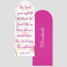 Bela Bíblia Floral Personalizada Verse Psalm 146:8