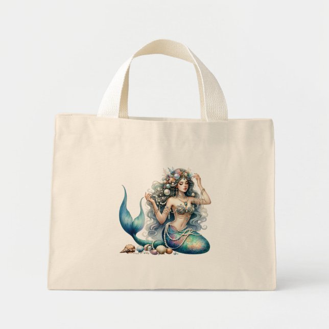 Bela Bolsa de Mão Grande da Sereia (Frente)