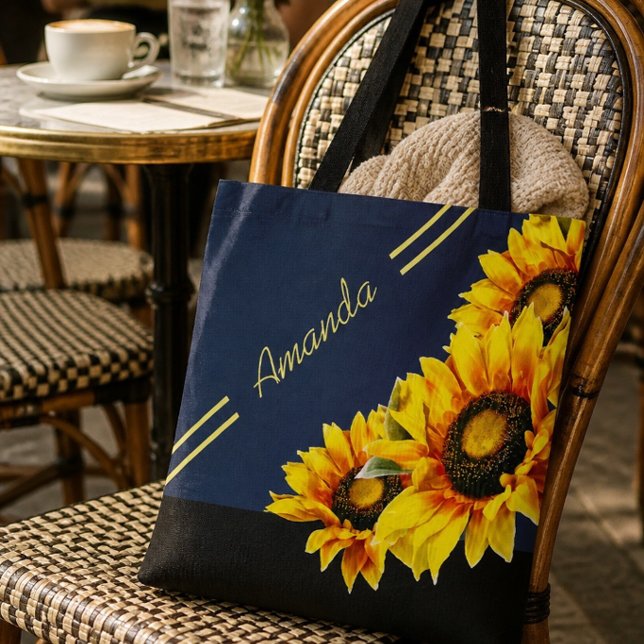 Bela Bolsa de Mão Personalizada de Girassol (Criador carregado)