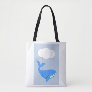 Bela Bolsa Tote com um lindo design de Baleia!