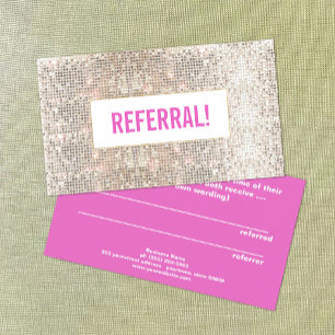 Bela Bonita Salão Referral Faux Sequin Pink