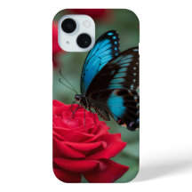 Bela Borboleta Rosa Vermelha -