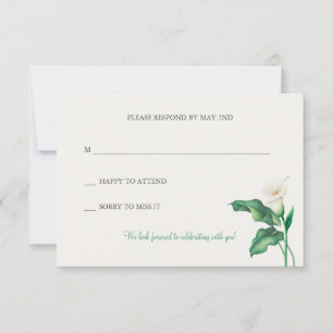 Bela Calla Lily RSVP Card