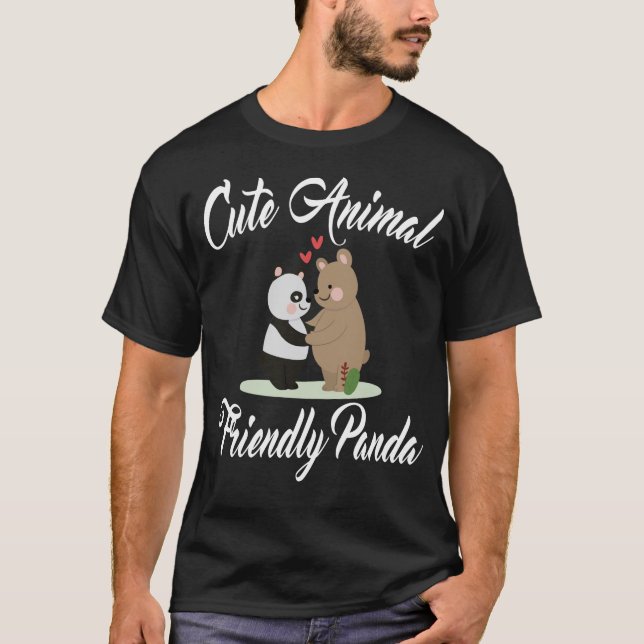 Bela Camisa Amiga De Animais, T-Shirt (Frente)