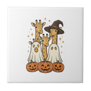 Bela Camisa de Halloween Girafa Fantasma Abóbora D