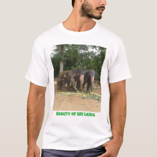 Bela camisa elefante do Sri Lanka