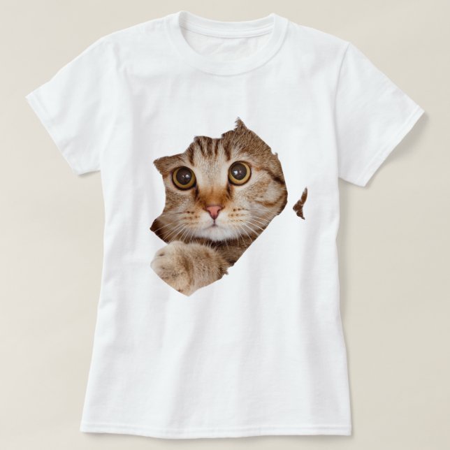 Bela camiseta de gato doce (Frente do Design)