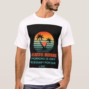Bela camiseta design da manhã