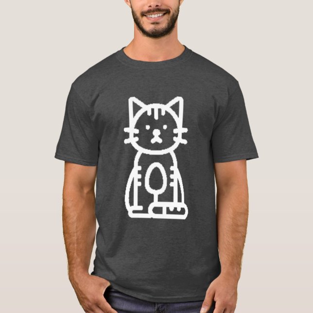 bela camiseta design zazzer o gato (Frente)
