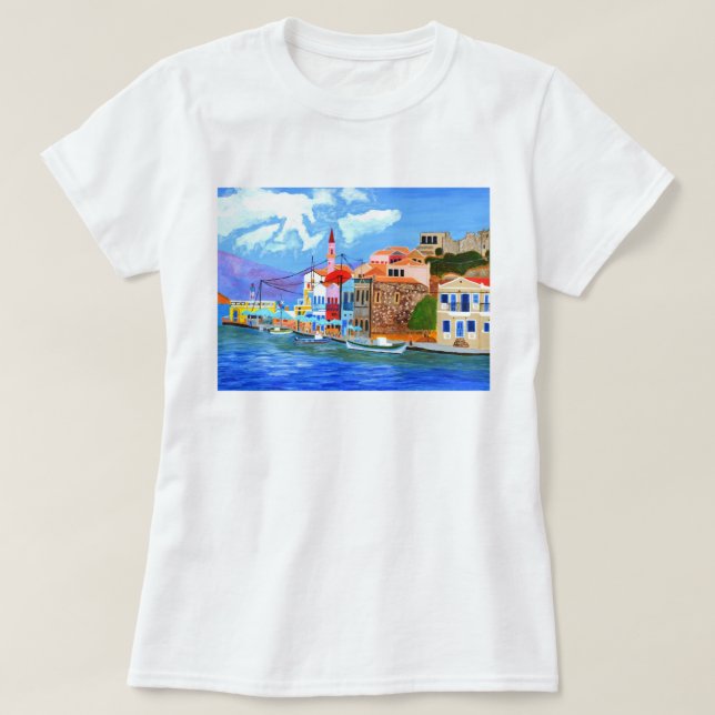 Bela camiseta Grécia com tamanho (Frente do Design)
