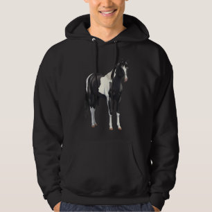Bela camiseta Negra Pinto Cavalo
