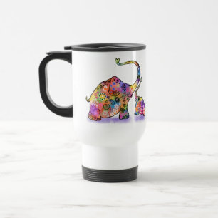 Bela Caneca de viagem de Elefante e Mãe