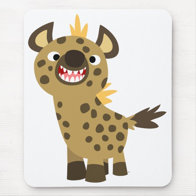Bela Caricatura Sorridente Hyena Mousepad (Frente)