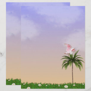 Bela Carta de Spoonbill Roseada