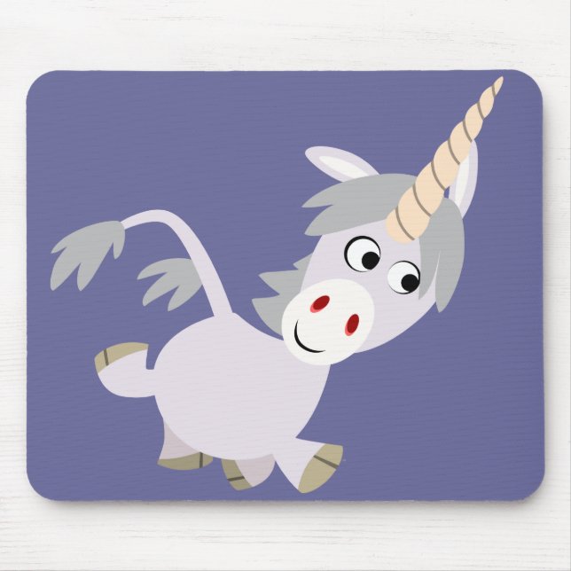 Bela Cartoon Facebook Unicorn Mousepad (Frente)