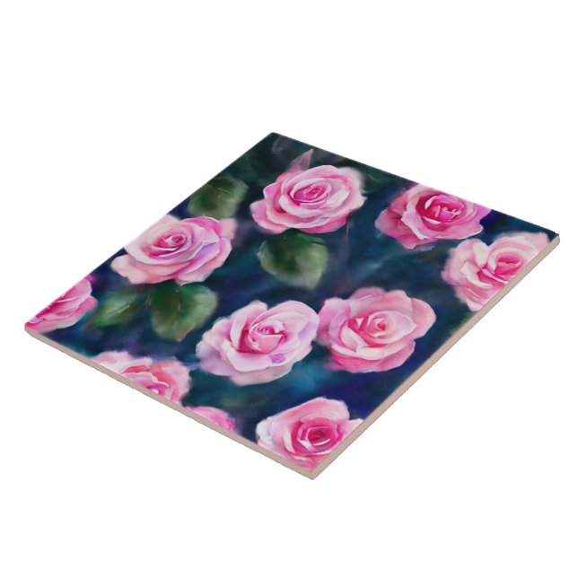 Bela Coleção de Rosas Rosa Popular de Cama (Lateral)