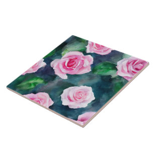 Bela Coleção de Rosas Rosa-Rosa-d-Água da Tendênci