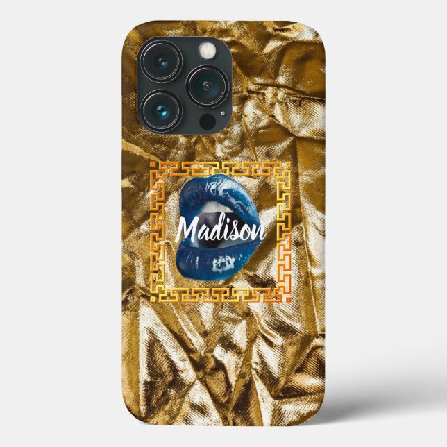 Bela Dourada de Lábios Azuis da Garota Chic Person (Verso)