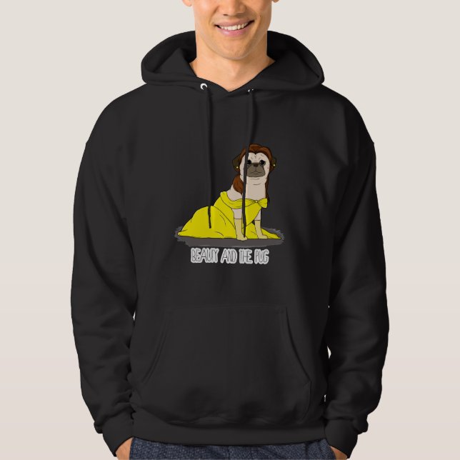 Bela e a Camiseta Clássica Pug 278 (Frente)