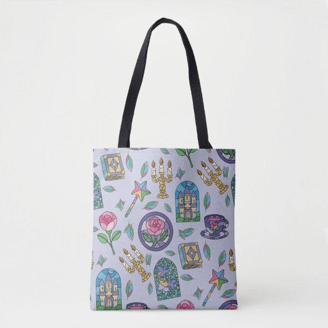 Bela e a Fera Livro Garota Bolsa Tote (Frente)