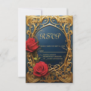 Bela e a placa RSVP Beast Sweet 16