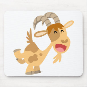 Bela e Feliz Cartoon Goat Mousepad