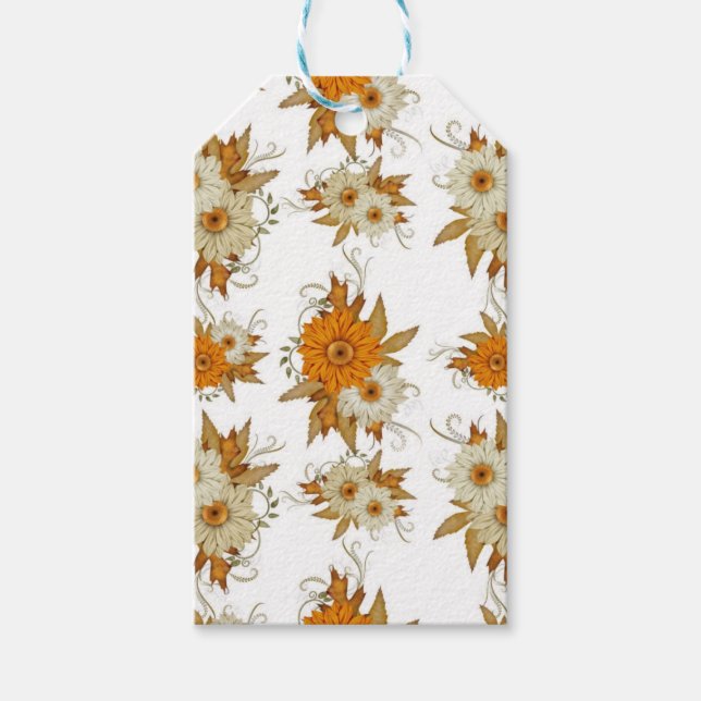 Bela etiqueta de presentes de queda (Frente)