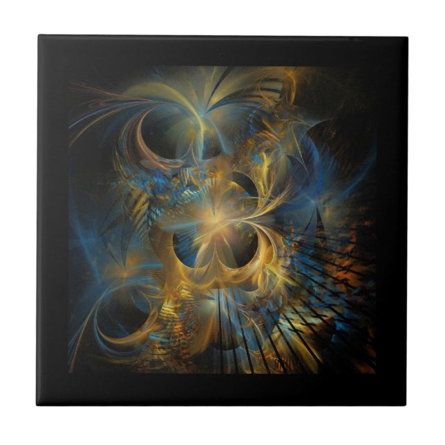 Bela Fractal Azul e Dourada (Frente)