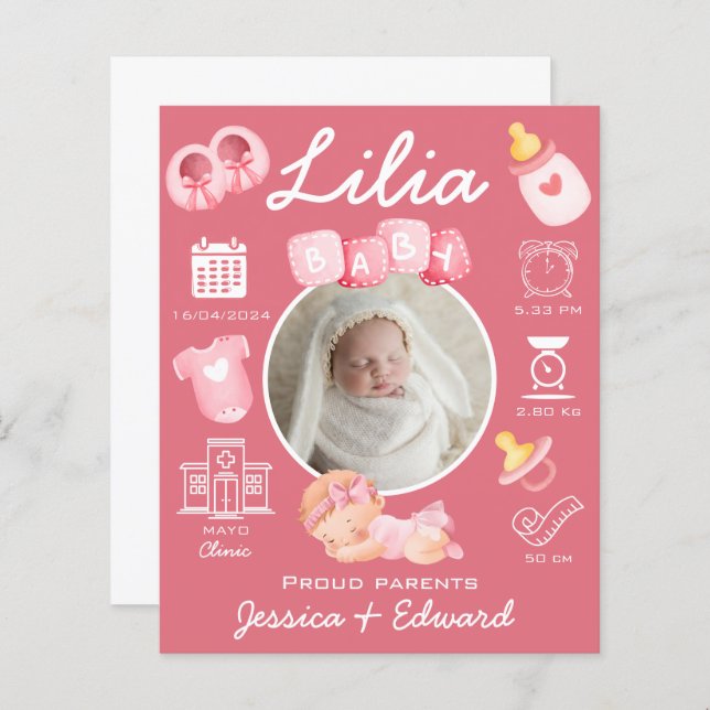 Bela Garota Bonita, Nascida Rosa, Nova-Nascida (Frente/Verso)