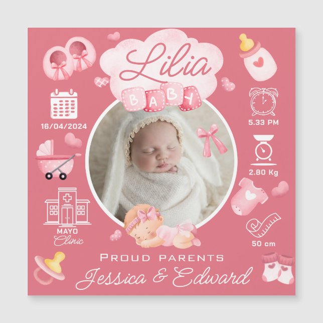 Bela Garota Bonita, Nascida Rosa, Nova-Nascida (Frente)