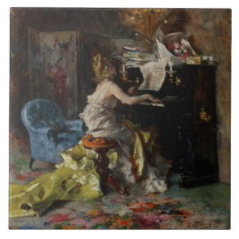 Bela Mulher Tocando Piano (por Boldini)