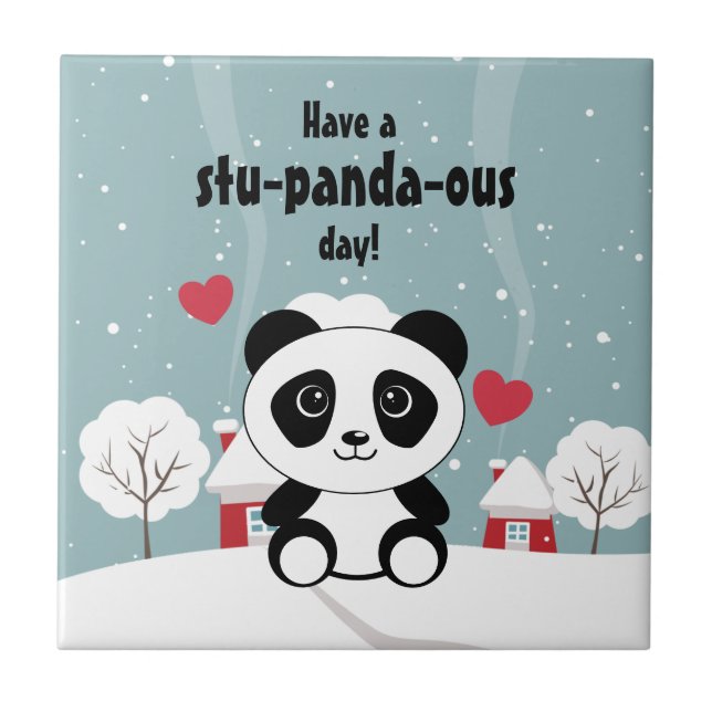 Bela Panda De Bebê Em Cinza De Inverno (Frente)