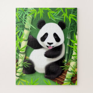 Bela Panda Em Uma Quebra-cabeça De Jigserra De Bam