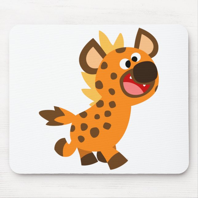 Bela pequena caricatura Hyena Mousepad (Frente)