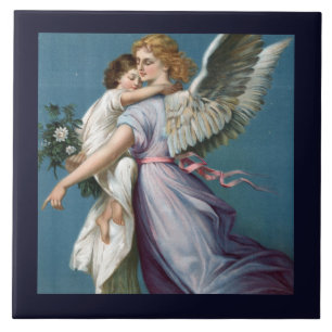 Bela pintura do anjo da guarda