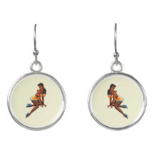 bela pintura negra pinta-a-mulher dos anos 50